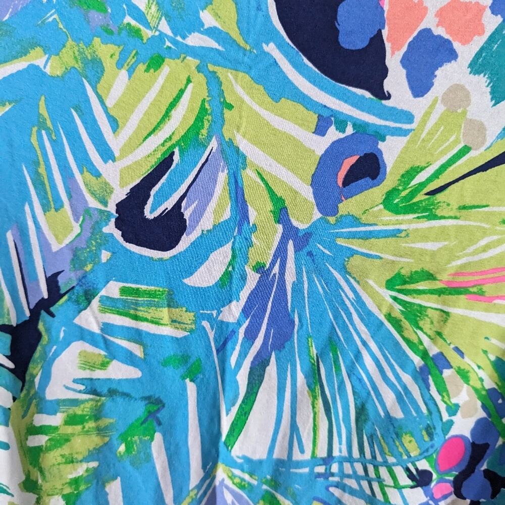 Women's Lilly Pulitzer Ophelia Dress XS 3/4 Sleeve Bright Comfy Beach Cruies - Picture 8 of 9